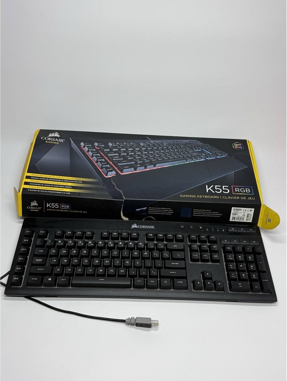 Corsair K55 (CH9206015NA) Wired RGB Backlit Gaming Keyboard